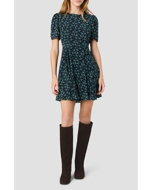 French Connection Marina Ditsy Floral Chiffon Minidress - Blue