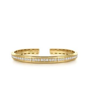 Gabriel & Co. 14K Diamond Cuff Bangle - Metallic