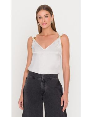 Generation Love Fawn Hammered Blouse - White