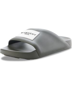 Givenchy Label Slide Sandal - Gray