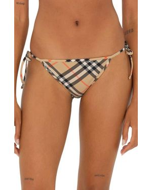 Burberry Check Bikini Briefs - Brown