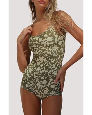 Stone Fox Bobby Print One-Piece Swimsuit - Green