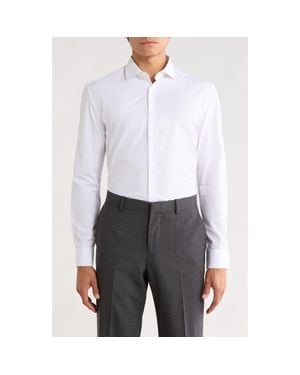 Opposuits Knight Modern Tailored Fit Wrinkle Resistant Button-Up Shirt - White