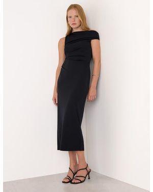 Whistles Jersey Crepe Asymmetric Dress - Blue
