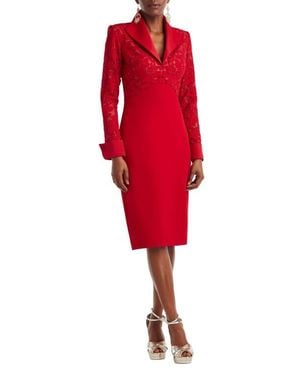 sachin and babi light blue dress MARCHESA NOTTE Red #Mini #Strapless #Cocktail #Dress main image 1