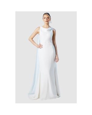 Coast Chiffon Cowl Neck Maxi Dress - White