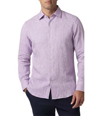 Robert Talbott Morgan Linen Shirt - Purple
