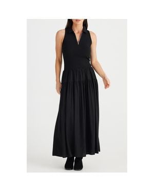 Brave+True Juliette Sleeveless A-Line Dress - Black