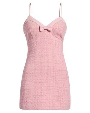 LoveShackFancy Florencio Sleeveless Tweed Minidress - Pink