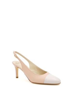 Amalfi by Rangoni Lauretta Slingback Cap Toe Pump - Natural