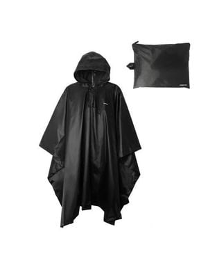 Members Only Waterproof Rain Travel Gear, Lightweight & Packable - Black