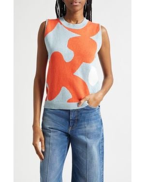 Marimekko Pomppikoot Keidas Sleeveless Cotton Sweater - Blue