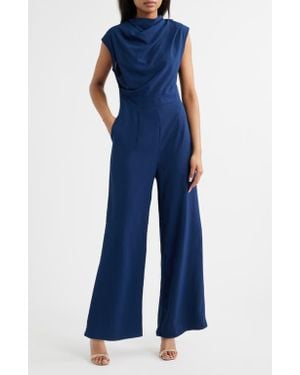 NIKKI LUND Lilou Wide Leg Jumpsuit - Blue