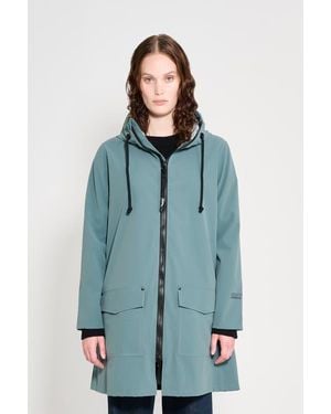 Stutterheim Mosebacke Patch Matte Raincoat - Blue
