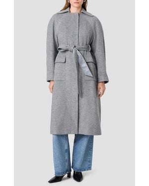 French Connection Gabriela Twill Relaxed Coat - Gray