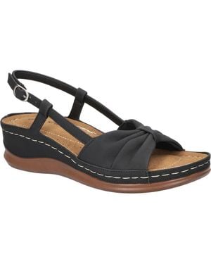 Easy Street Jupiter Slingback Platform Wedge Sandal - Blue