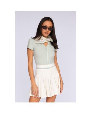 Fore-té Club Attire Monroe Tennis Skirt - White