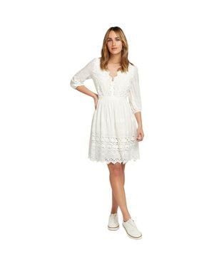 Belle & Bloom Sweet Talk Eyelet Mini Dress - White