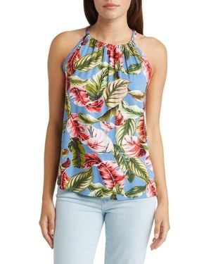 Loveappella Leaf Print Tank - Red