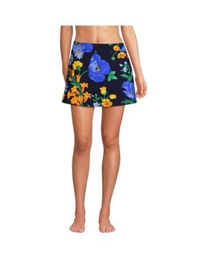 Lands' End Tummy Control Skirt Swim Bottoms - Blue