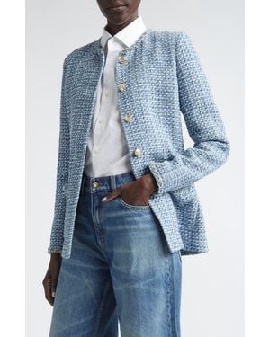 St. John Vilette Tweed Jacket - Blue