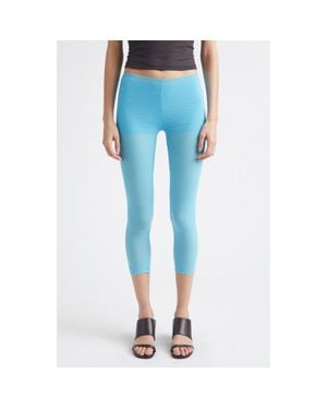 Paloma Wool Meleta Cotton & Silk Blend Capri Leggings - Blue