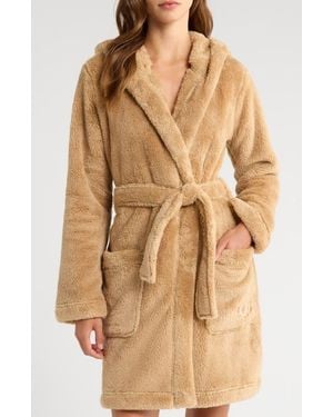 UGG Aarti Faux Shearling Hooded Robe - Natural