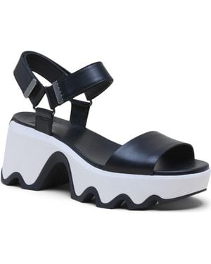 Sorel Kinetic Aura Ankle Strap Platform Sandal - Blue