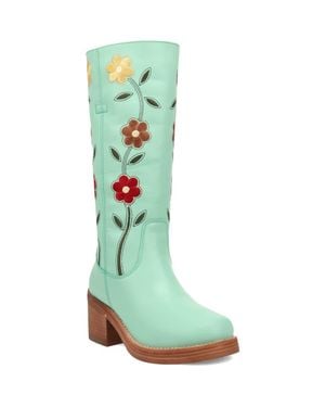 Dingo Bloom Embroidered Boot - Green
