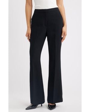 Open Edit Curator Crepe Flare Leg Pants - Blue