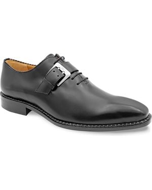 Mezlan Machado Buckle Strap Wholecut Shoe - Black