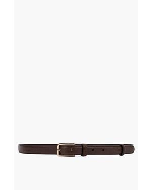 Cavalinho Timeless 913 Classic Thin Leather Belt - White