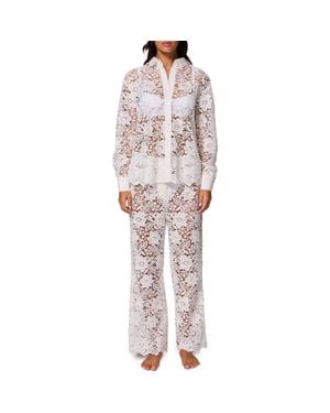 Simone Perele Louison Sheer Lace Pants - White