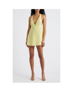 Bella Venice The Ryan Halter Minidress - Yellow