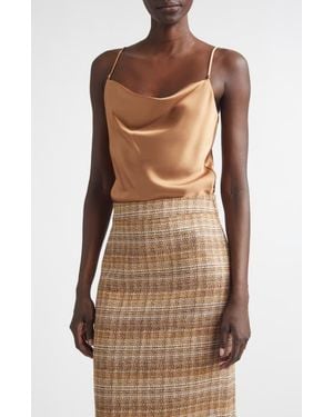 St. John Monroe Liquid Satin Camisole - Brown