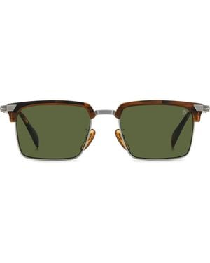 David Beckham Db 1227/G/S/Us 54Mm Rectangular Sunglasses - Green