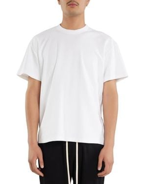 Les Tien Pique Binded Neck Tee - White