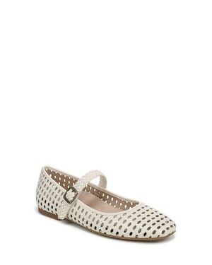 Vionic Alameda Woven Mary Jane Flat - White