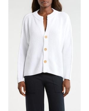 Frank & Eileen Montecito Cotton Cardigan - White