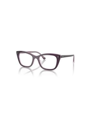 Ray-Ban 50Mm Rectangle Optical Glasses - Purple