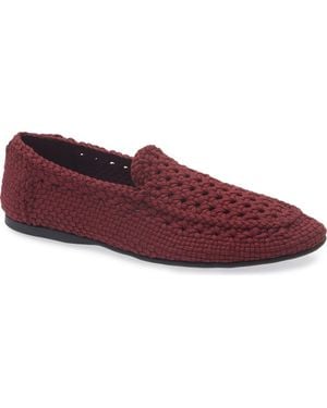 Dolce & Gabbana Woven Slipper - Red