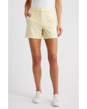 Wit & Wisdom Seamed High Waist A-Line Shorts - Natural