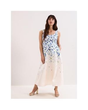 Phase Eight Orla Floral Midi Dress - Natural