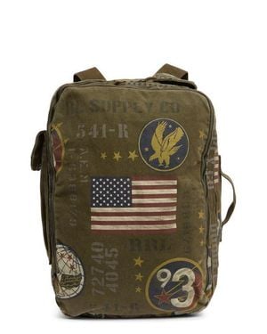 Ralph Lauren Canvas Graphic Backpack - Green
