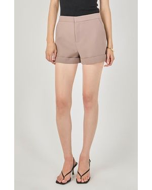 Endless Rose High Waist Tailored Shorts - Natural