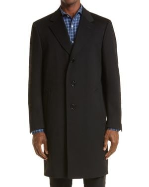 Canali Wool & Cashmere Topcoat - Black
