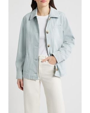 Bernardo Stripe Denim Jacket - Blue