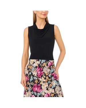 Halogen® Cowl Neck Knit Tank - Black