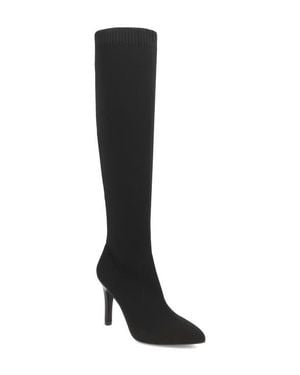 MIA Arisa Pointed Toe Knee High Boot - Black