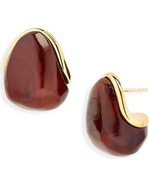 Jacquemus Les Mini Boucles Raisin Wooden Stud Earrings - Red